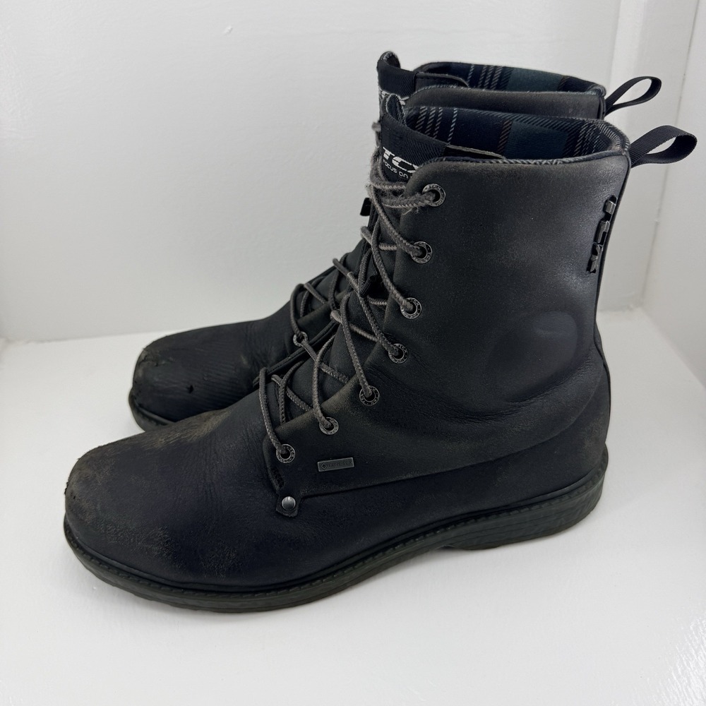 TCX Blend 2 GTX Gore-Tex Motorcycle Boots Mens 11 EU 45 Black Leather Riding